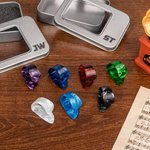 Set di 4 plettri per chitarra regolabili per il finger-picking destro con custodia regalo di compleanno per chitarristi principianti