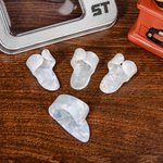 Set di 4 plettri per chitarra regolabili per il finger-picking destro con custodia regalo di compleanno per chitarristi principianti