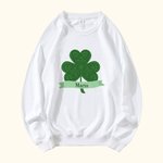 Personalised Four Leaf Clover Lucky T-Shirt Sweatshirt with Name St Patrick's Day Gift for Kid Family