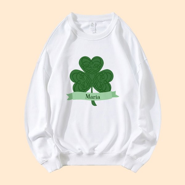 Four Leaf Clover Lucky T-Shirt with Name Embroidered