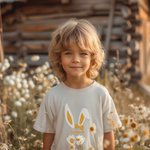 Personalized 100% Cotton Multi Colors Bunny Ears T-Shirt with Name Easter Gift for Kids