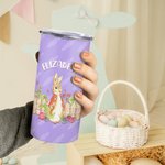 Personalized Peter Rabbit 12oz Tumbler Cup with Name and Two Lids Birthday Easter Gift for Kids