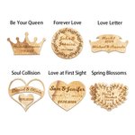 Personalized Wedding Handmade Wooden Guest Book with Hearts and Engraved Box Alternative Wedding Decor