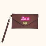 Portefeuille en Cuir Personnalisé avec Nom en Police Poupée Style Rétro Cadeau d'Anniversaire pour Femme