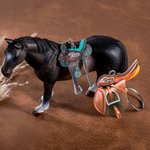 Personalized Double-sided Horse Saddle Flat Acrylic Keychain with Name Equestrians Horse Riding Gift for Horse Lover