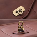 Portefeuille en Cuir Personnalisé avec Nom en Police Poupée Style Rétro Cadeau d'Anniversaire pour Femme