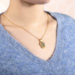 Personalisierte exquisite Hand der Fatima böse Auge Schmuck Hamsa Halskette mit eingravierten ersten Amulett für Schutz Geschenk für Frauen