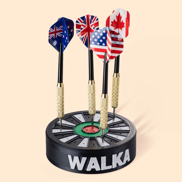 Personalised 3D Printing Mini Dartboard Design Dart Holder with Name Holds 23 Pcs Darts Birthday Gift for Dart Lover