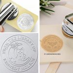 Personalized Moon and Sun Cat Creative Embosser Book Envelope Stamp with Text Birthday Appreciation Gift for Teacher Book Lovers