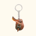 Personalized Double-sided Horse Saddle Flat Acrylic Keychain with Name Equestrians Horse Riding Gift for Horse Lover