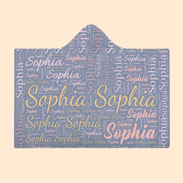 Gepersonaliseerde kleurrijke woordwolk mutsdeken met naam Verjaardag Verjaardagscadeau voor mannen vrouwen kinderen