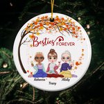 Personalised Besties Forever Ceramic Ornament Christmas Gift Birthday Gift Anniversary Gift for Sister