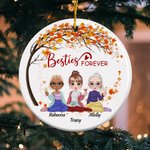 Personalised Besties Forever Ceramic Ornament Christmas Gift Birthday Gift Anniversary Gift for Sister