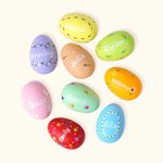 Personalized Multicolor Cute Easter Egg with Name Set of 2 Basket Filler Decor Easter Eggs Hunting Party Gift for Kids