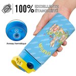 Thermos de Vaccum Personnalisé avec Nom Bouteille Pierre Lapin Paille en Silicone Cadeau d'Anniversaire ou Pâques pour Enfant