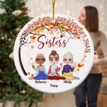 Personalisierte Es gibt kein größeres Geschenk als Schwestern keramischen Ornament mit Namen Weihnachtsgeschenk für sie