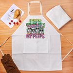 Grembiule personalizzato in cotone con coniglietto carino con tasca e nome Regalo di Pasqua per la famiglia