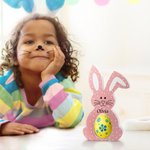 Henkilökohtainen pääsiäispupu Egg Holder nimi Desk koristelu pääsiäinen lahja lapsille