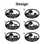 Panneau en Métal Personnalisé Thème Ferme Motif Vache Poulet Tracteur Cadeau pour Agriculteur