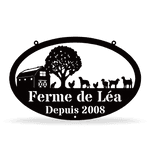 Panneau en Métal Personnalisé Thème Ferme Motif Vache Poulet Tracteur Cadeau pour Agriculteur