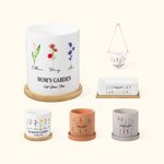 Personalized Mom's Garden Birth Month Flower Ceramic Pot with Names Mother's Day Gift for Mother Grandma