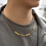 Personalized Multiple Kids Names Necklace Father's Day Anniversary Gift for Men