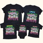 Personalizada Chilling with My Cool Bunny Camiseta de Pascua Sudadera Bebé Onesie Ropa para padres e hijos Regalo de Pascua para la familia