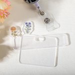 Personalised Watercolour Birth Flower Acrylic Badge Topper Creative ID Card Decoration Gift for Teacher Doctor Nurse