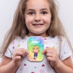 Personalised Cartoon Character Keepsake Tin with Name Watercolor Mini Organizer Birthday Class Leaving Gift for Girl Boy