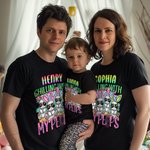 Personalizada Chilling with My Cool Bunny Camiseta de Pascua Sudadera Bebé Onesie Ropa para padres e hijos Regalo de Pascua para la familia