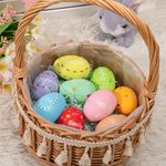 Personalized Multicolor Cute Easter Egg with Name Set of 2 Basket Filler Decor Easter Eggs Hunting Party Gift for Kids