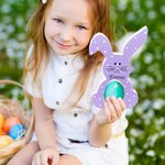 Henkilökohtainen pääsiäispupu Egg Holder nimi Desk koristelu pääsiäinen lahja lapsille