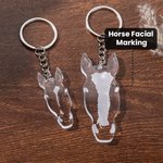 Personalisierte Pferd Gesichtsmarkierung Acryl Schlüsselanhänger Pferdesport Zubehör Geburtstag Gedenkgeschenk für Pferdeliebhaber