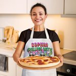 Grembiule personalizzato in cotone con coniglietto carino con tasca e nome Regalo di Pasqua per la famiglia