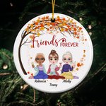 Personalized Friends Forever Ceramic Ornament Friends Birthday Christmas Gift