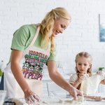 Grembiule personalizzato in cotone con coniglietto carino con tasca e nome Regalo di Pasqua per la famiglia