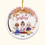 Personalisierte Es gibt kein größeres Geschenk als Schwestern keramischen Ornament mit Namen Weihnachtsgeschenk für sie