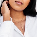 Gepersonaliseerde Amhaars Geboortebloem Ketting met Naam Ethiopië Verjaardagscadeau voor haar