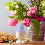 Personalized Multicolor Cute Easter Egg with Name Set of 2 Basket Filler Decor Easter Eggs Hunting Party Gift for Kids