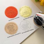 Personalized Skull Flower Design Book Envelope Embosser Stamp with Text  From the Library Of Birthday Gift for Book Lovers Writers