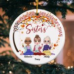 Personalisierte Es gibt kein größeres Geschenk als Schwestern keramischen Ornament mit Namen Weihnachtsgeschenk für sie