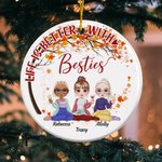 Personalised Life Is Better With Besties Ceramic Ornament Besties Christmas Birthday Gift for Girl