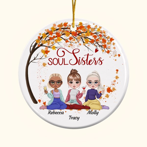 Soul Sisters Ceramic Ornament Best Friend Birthday Gift
