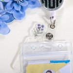 Personalised Watercolour Birth Flower Acrylic Badge Topper Creative ID Card Decoration Gift for Teacher Doctor Nurse