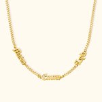 Personalized Multiple Kids Names Necklace Father's Day Anniversary Gift for Men