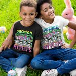 Personalizada Chilling with My Cool Bunny Camiseta de Pascua Sudadera Bebé Onesie Ropa para padres e hijos Regalo de Pascua para la familia