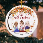 Personalized Soul Sisters Ceramic Ornament Best Friend Birthday Christmas Gift for Her