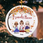 Personalized Friends Forever Ceramic Ornament Friends Birthday Christmas Gift