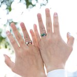 Personalized Matching Rainbow Heart Enamel Ring LGBTQ Jewelry Pride Month Valentine's Day Gift for Couple