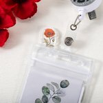Personalised Watercolour Birth Flower Acrylic Badge Topper Creative ID Card Decoration Gift for Teacher Doctor Nurse